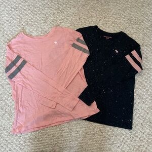 ✨ Abercrombie kids - GIRLS long sleeve sparkle tops (size 13/14 and 15/16)